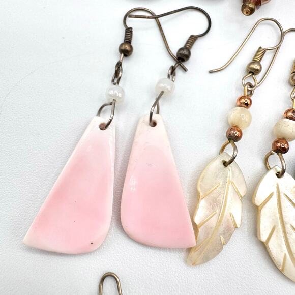 20 Pair Genuine Pearl Shell Earring Lot Pearlcore Sirencore Beach Wedding Bridal - Picture 12 of 16